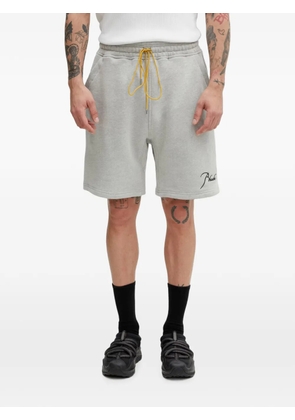 RHUDE logo-embroidered drawstring shorts - Grey