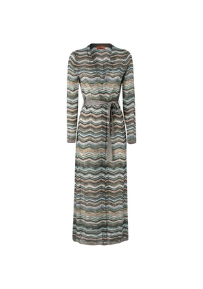 Missoni zigzag-knit sequin-embellished cardigan - Green