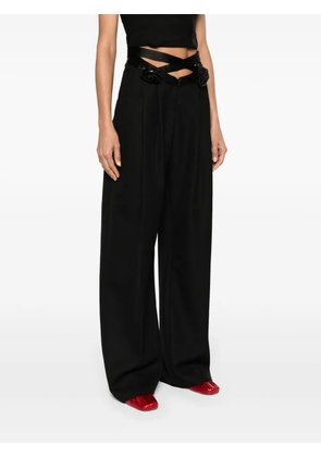 Seen Users Wrapped In Roses tailored trousers - Black
