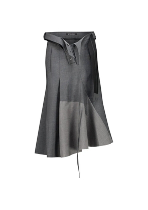 Ottolinger strapped asymmetric-hem skirt - Grey