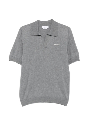 Alexander McQueen logo-embroidered polo shirt - Grey