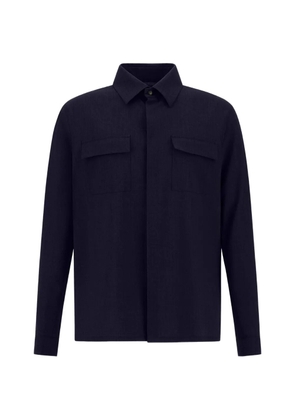 Herno flap-pocket shirt - Blue