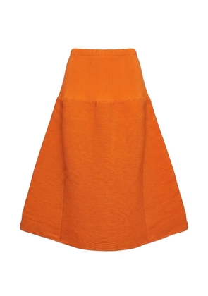 Melitta Baumeister A-line ripple midi skirt - Orange