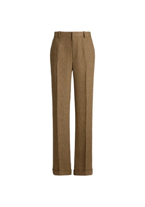 Polo Ralph Lauren Glen Plaid linen tweed straight trousers - Brown