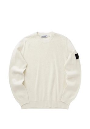 Stone Island logo-patch crew-neck sweater - Neutrals
