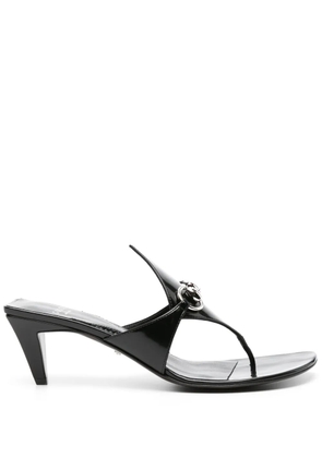 Gucci 65mm Horsebit leather mules - Black