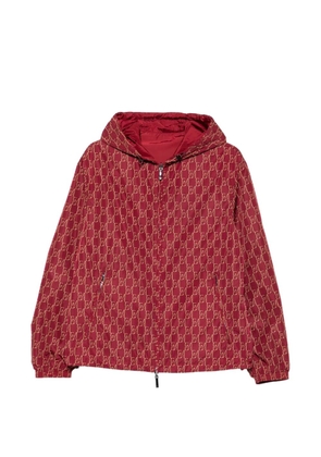 Emporio Armani monogram-print reversible jacket - Red