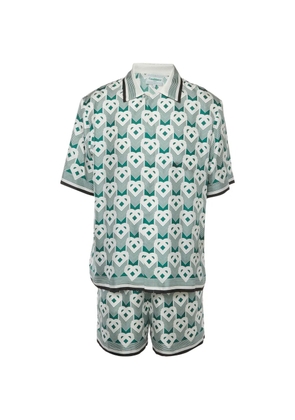 Casablanca geometric-print shirt and shorts set (set of two) - Green