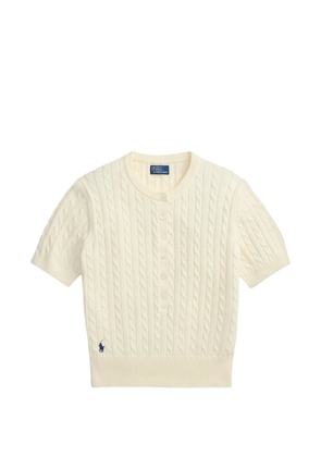 Polo Ralph Lauren cable-knit Henley sweater - White