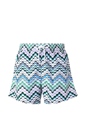 Missoni Zigzag-print swim shorts - White