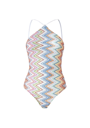 Missoni zigzag-knit swimsuit - White