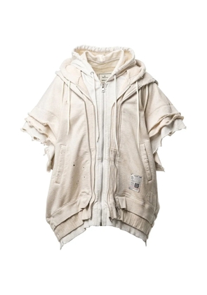 Maison MIHARA YASUHIRO triple-layered sleeveless hoodie - Neutrals