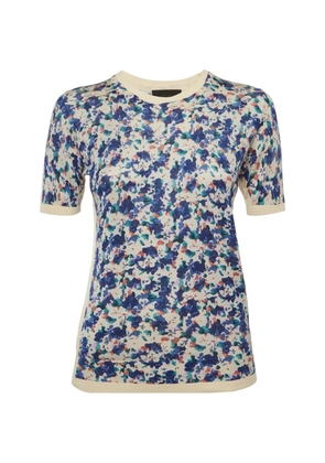 Dolce & Gabbana Pre-Owned floral-print silk T-shirt - Neutrals