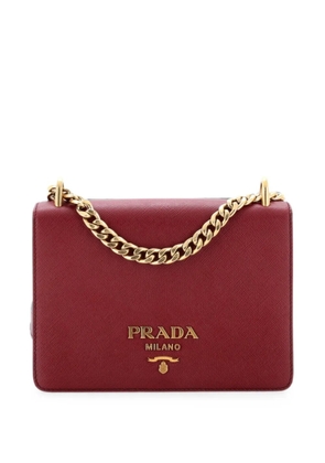 Prada Pre-Owned Chain Flap Bag Saffiano Leather Small crossbody bag - Red