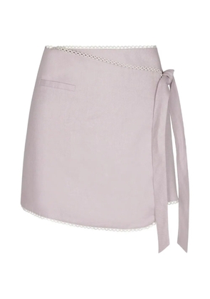 HEVRON Ellie scallop-trim mini skirt - Purple
