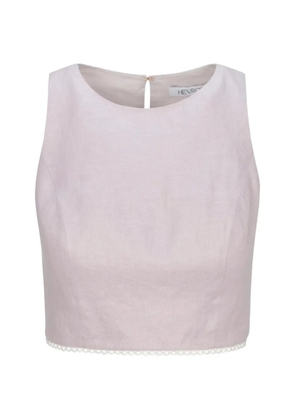 HEVRON Terrel crochet-trim sleeveless top - Purple