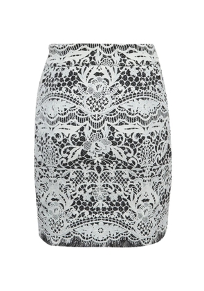 Maje lace-detail mini skirt - White