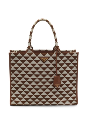 Prada Pre-Owned Symbole jacquard tote bag - Brown