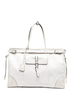 Prada buckle-detail tote bag - White