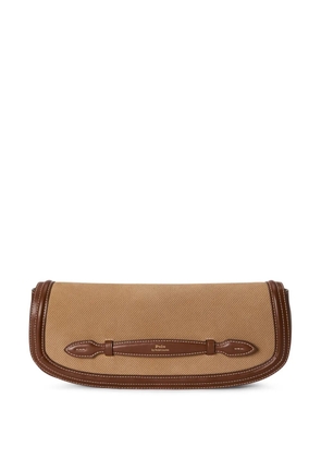 Polo Ralph Lauren medium Bellport long-flap clutch - Brown