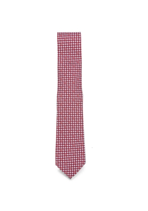 Ferragamo Gancini-pattern tie - Red