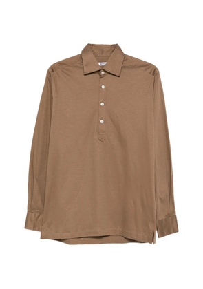 Kiton buttoned polo shirt - Brown