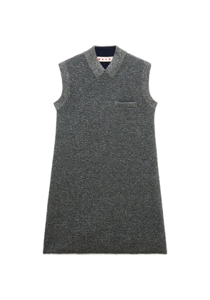 Marni gray wool mini dress with lurex detailing - Grey