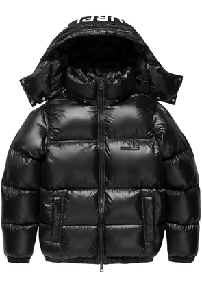Purple Brand NYLON SNAP OFF HOOD PUFFER JACKET JET BLACK 'Black'