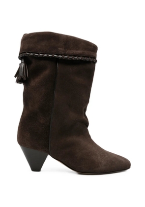 ISABEL MARANT Dalby tassel-detail braided-trim boots - Brown