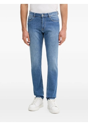 Trussardi faded-effect logo-patch jeans - Blue