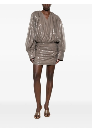ROTATE BIRGER CHRISTENSEN sequin-embellished mini dress - Brown