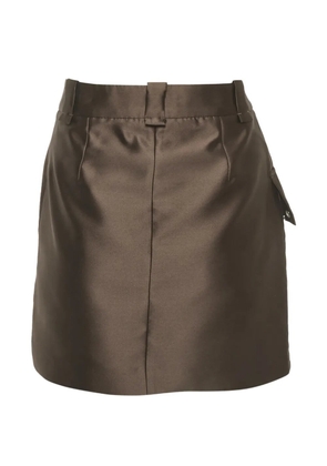 SANDRO flap-pocket mini skirt - Brown