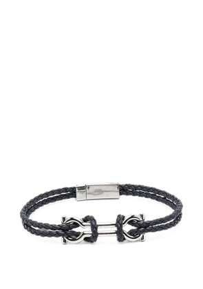 Ferragamo Gancini braided leather bracelet - Silver