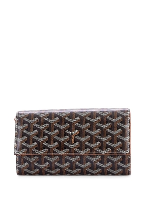 Goyard Pre-Owned Varenne Continental Wallet with Strap Coated Canvas crossbody bag - Brown