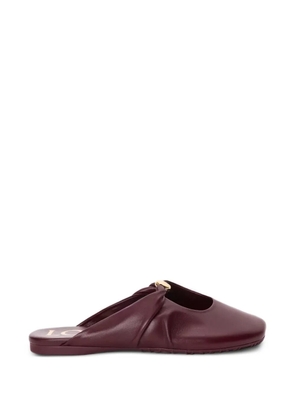 LOEWE Pebble leather mules - Red