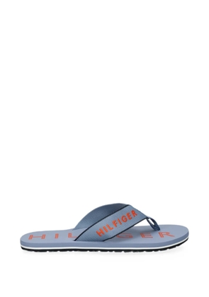 Tommy Hilfiger logo-embroidery flip-flops - Blue