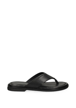 Tommy Hilfiger logo-embossed flip-flop sandals - Black