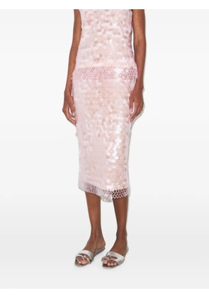 Tory Burch sequin mesh skirt - Pink