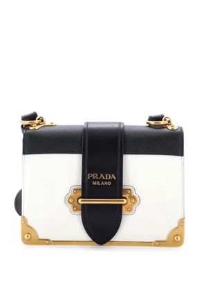 Prada Pre-Owned Cahier Leather and Saffiano Leather Small crossbody bag - White