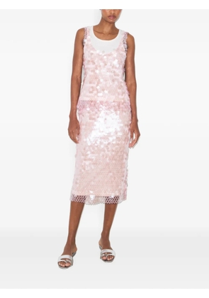 Tory Burch sequin mesh skirt - Pink