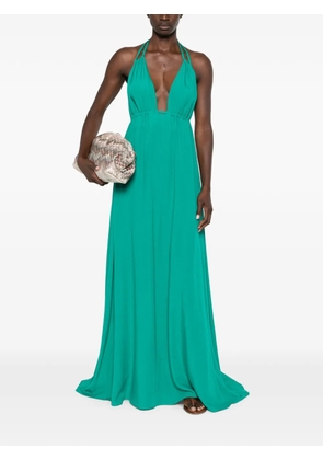 MOUTAKI halterneck maxi dress - Green