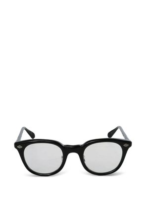 Chrome Hearts logo-plaque round-frame glasses - Black