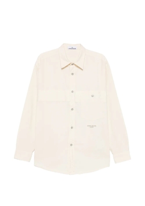 Stone Island logo-embroidered shirt - Neutrals