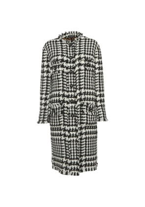 Dolce & Gabbana Pre-Owned houndstooth-pattern long-sleeve coat - Black