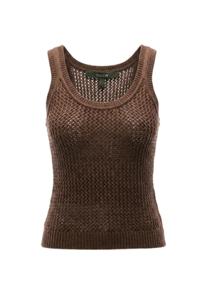 Toccin Andy open-knit tank top - Brown