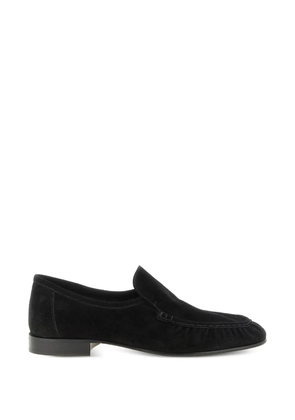 The Row Soft Two suede loafers - Black