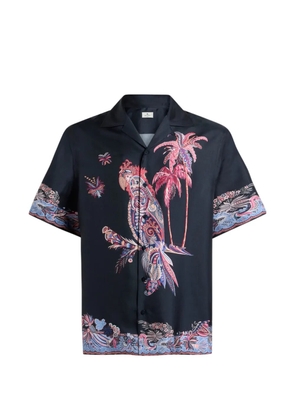 ETRO parrot-print Bowling shirt - Blue