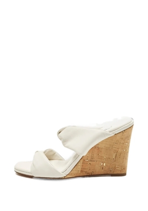 Aquazzura twist-detail wedge sandals - White