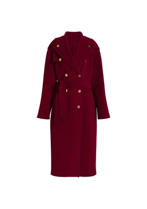 Alberta Ferretti double-breasted belted coat - Red