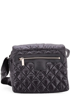 CHANEL Pre-Owned Coco Cocoon Messenger Bag Quilted Nylon Medium crossbody bag - Black